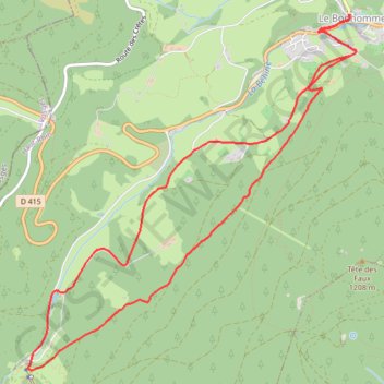 Trace GPS Étang du Vallon - Le Bonhomme, itinéraire, parcours