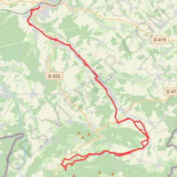 Trace GPS Altkirch - Winkel - Altkirch le long de l'Ill, itinéraire, parcours