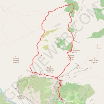 Trace GPS Boucle-village-Otin-rio-Mascun, itinéraire, parcours