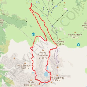 Trace GPS Pic de Hourgade, itinéraire, parcours
