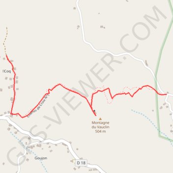 Trace GPS Traversée de la Montagne du Vauclin, itinéraire, parcours