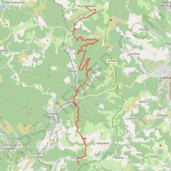 Trace GPS Grande Traversée de l'Hérault - de Roqueredonde à Montbarri, itinéraire, parcours