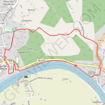 Trace GPS De Fumel à Condat, sur les berges du lot - Pays de la vallée du Lot, itinéraire, parcours