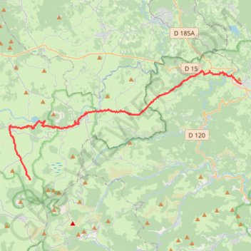 Trace GPS Saint-Front - Saint-Agrève (Chemin de Saint-Régis), itinéraire, parcours