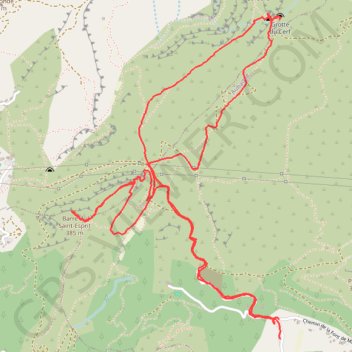 Trace GPS Grotte de Manon des Sources - Col d'Aubignane - Barre du Saint-Esprit, itinéraire, parcours