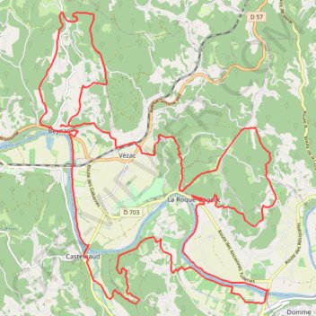 Trace GPS Beynac - La Roque-Gageac - Castelnaud-la-Chapelle - Beynac - 35315 - UtagawaVTT.com, itinéraire, parcours