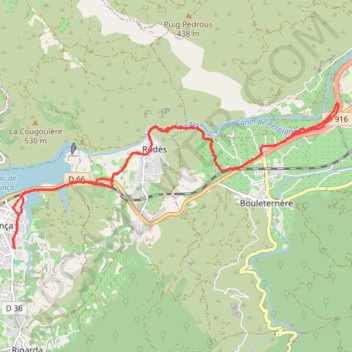 Trace GPS Randonnée de Vinca à Ille sur tet (gorge de la guillera), itinéraire, parcours