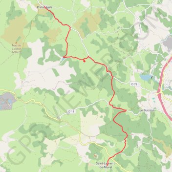 Trace GPS Tour des Monts d'Aubrac - De Prinsuéjols à Saint-Laurent-de-Muret, itinéraire, parcours