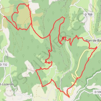 Trace GPS Col Jérome Cavalli via Plan de Baix - Combovin, itinéraire, parcours