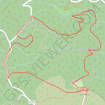 Trace GPS La Cessière au dessus de Vialanove, itinéraire, parcours