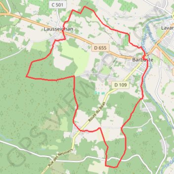 Trace GPS Barbaste, la randonnée de Béas et Lausseignan - Pays d'Albret, itinéraire, parcours