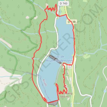 Trace GPS Randonnée au Lac de Kruth-Wildenstein, itinéraire, parcours