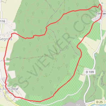 Trace GPS Le Coeur de Villars, itinéraire, parcours