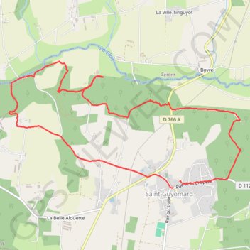 Trace GPS Saint GUYOMARD, itinéraire, parcours