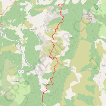 Trace GPS Col de Pierre Basse - La Bâtie Neuve, itinéraire, parcours