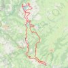 Trace GPS Espalion 🌥/🌧26°/21°, périple jusqu'au barrage de Montézic, cascade du "saut du chien", tour du lac de Saint-Gervais, tour du lac de Maury, itinéraire, parcours