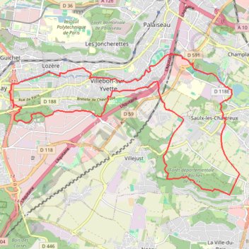 Trace GPS Orsay, itinéraire, parcours