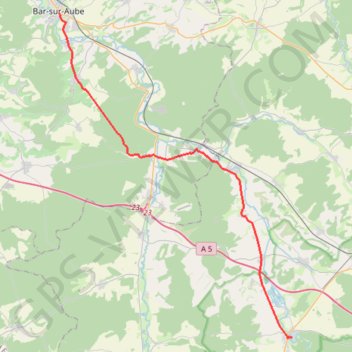 Trace GPS De Bar-sur-Aube à Châteauvillain, itinéraire, parcours
