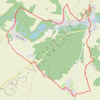 Trace GPS Guerbigny, itinéraire, parcours
