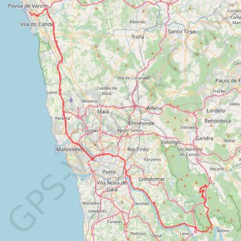 Trace GPS Rua dos Goivos to Sra. do Salto, itinéraire, parcours