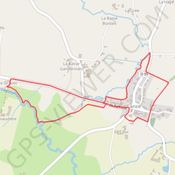 Trace GPS Entre Roches et Semon - Eancé, itinéraire, parcours