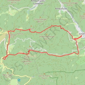 Trace GPS Le Sudelkopf, itinéraire, parcours