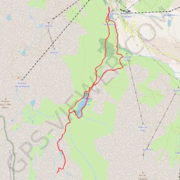 Trace GPS Lac du Lou et Lac de Pierre Blanche, itinéraire, parcours