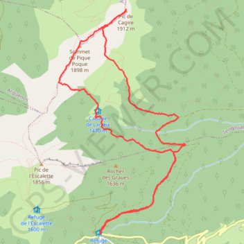 Trace GPS Pic de Cagire, itinéraire, parcours
