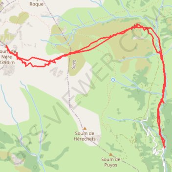 Trace GPS Soum de Nère, itinéraire, parcours