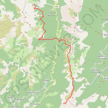 Trace GPS GR20 Usciolu - Capanelle, itinéraire, parcours