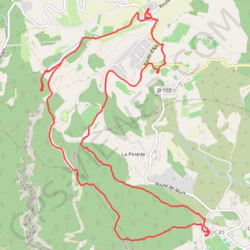 Trace GPS Entre Joucas et Murs, itinéraire, parcours