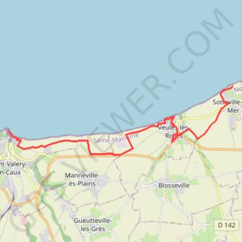 Trace GPS Sotteville à Saint Valery, itinéraire, parcours