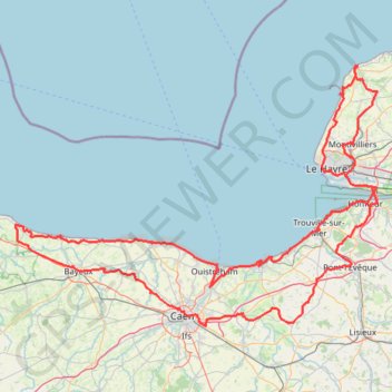 Trace GPS 5 jours - Les incontournables des Côtes Normandes à vélo électrique, itinéraire, parcours