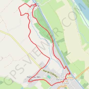 Trace GPS De l'Eau et des Vignes - Beaulieu-sur-Loire, itinéraire, parcours