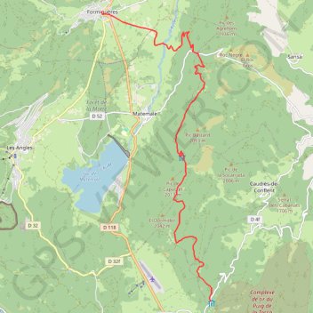 Trace GPS Haut Confluent - Traversée de la Llose vers Formiguères, itinéraire, parcours