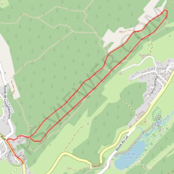 Trace GPS Tour de la Combe Arbey - Lamoura, itinéraire, parcours