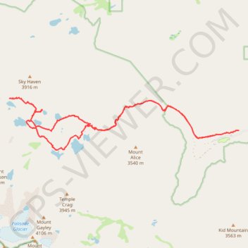 Trace GPS Big Pine Lakes Loop, itinéraire, parcours