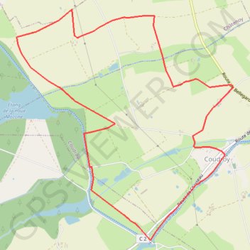 Trace GPS Circuit du petit château - Coudroy, itinéraire, parcours