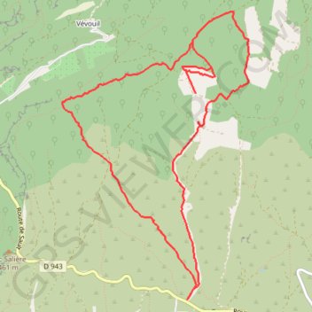 Trace GPS Saint-Saturnin-lès-Apt - La Mère Dieu - Les ravins de Philipon et des Gendarmes - Planeyssard, itinéraire, parcours