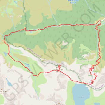 Trace GPS Bagnères de Bigore Le Chiroulet, itinéraire, parcours