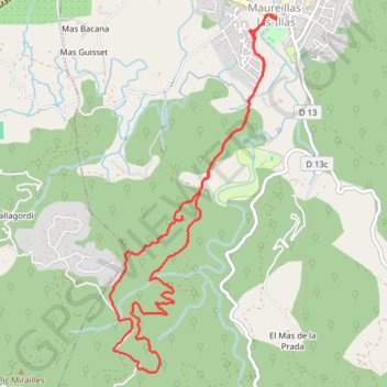 Trace GPS La Tour Bel Oeil et le dolmen de la Siureda, itinéraire, parcours
