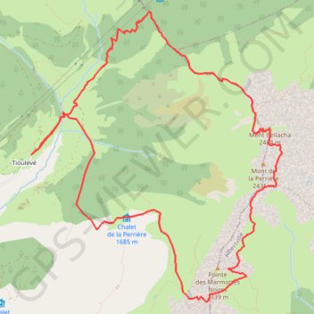 Trace GPS Mont Bellachat, itinéraire, parcours