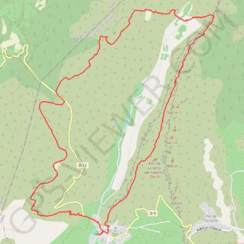 Trace GPS VINGRAU, les falaises- 15,5km-580m, itinéraire, parcours