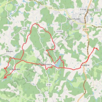 Trace GPS St Estephe 26 kms, itinéraire, parcours