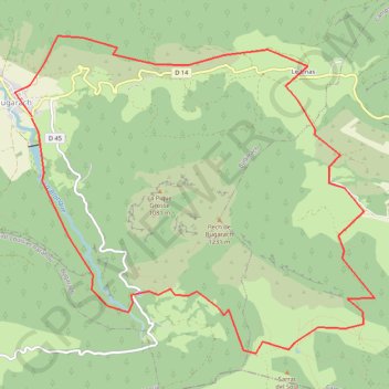 Trace GPS Rando tour de bugarach, itinéraire, parcours