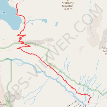 Trace GPS Snow Lake, itinéraire, parcours