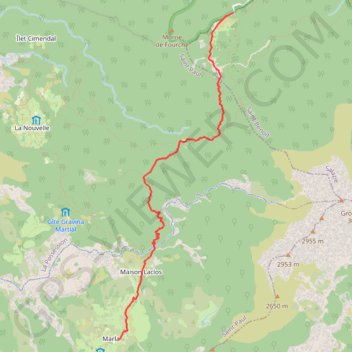 Trace GPS GRR3 Le Tour de Mafate - RF13 du Haut Mafate à Marla, itinéraire, parcours