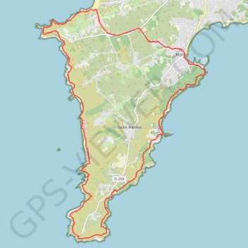 Trace GPS Cap de la Chèvre - Crozon, itinéraire, parcours