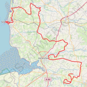 Trace GPS TM2023 Isigny - Granville V6-15954284, itinéraire, parcours