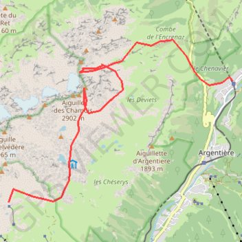 Trace GPS Brèche Martin / Encrenaz, itinéraire, parcours